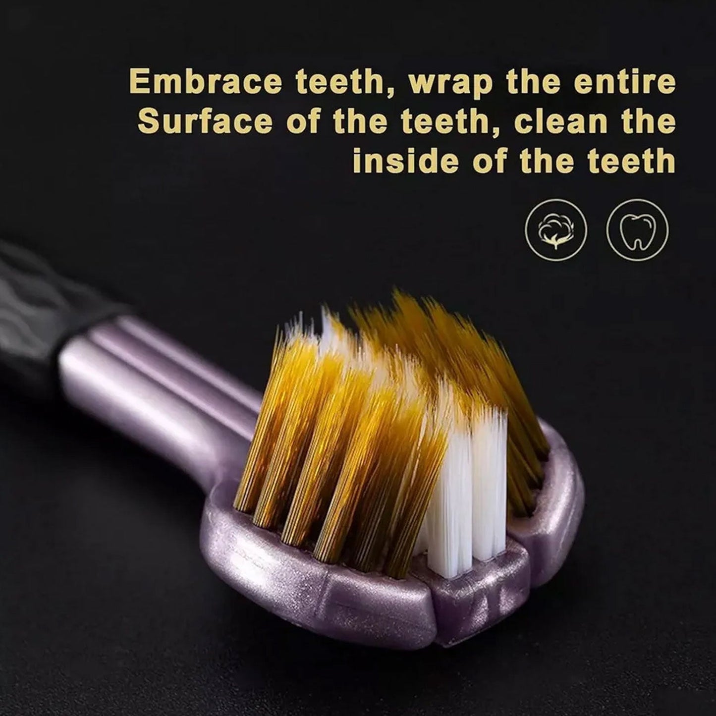 3 Sided Toothbrush, Soft Bristle Toothbrush (4 Pc Set)
