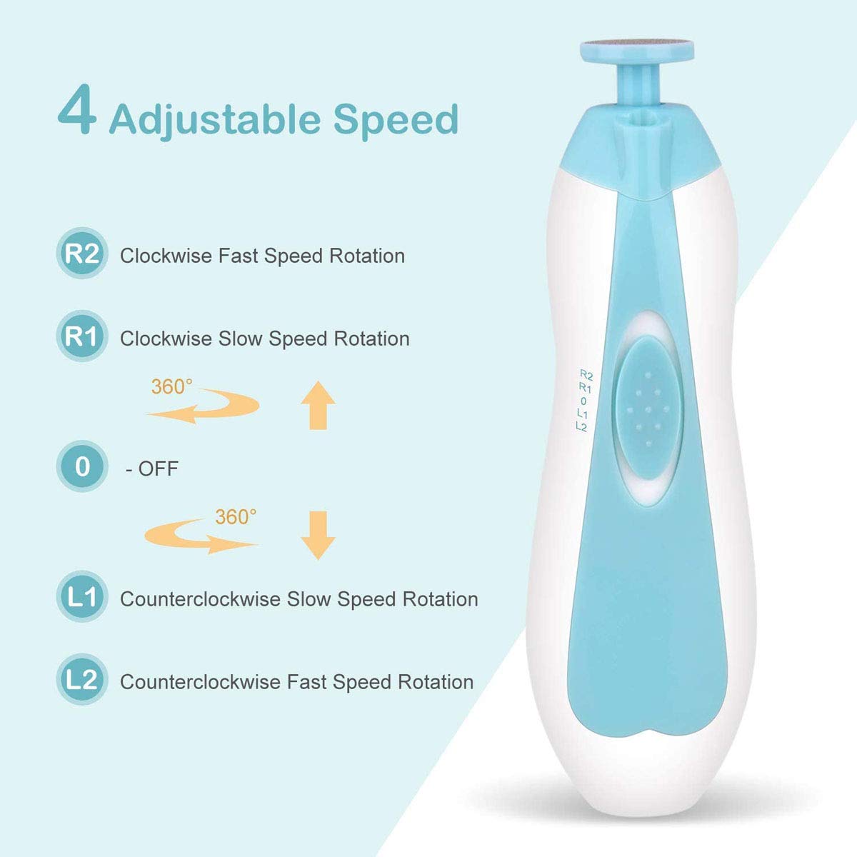 Baby Nail Trimmer / Clippers | 6 Grinding Head (Multi Color / 1 Pc / )