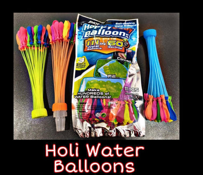 111 pcs Fill & Automatic Tie Multi Colored Magic Water Balloons for Holi & Outdoor Water Fun